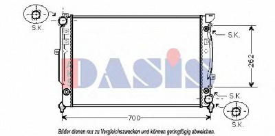AKS DASIS 480011n -  Радиатор, охлаждение двигателя